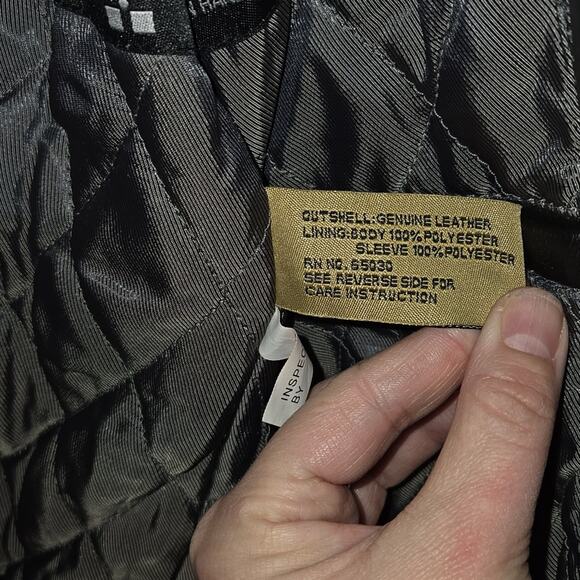 Boston Harbour Black Genuine Leather Jacket, Size Large - Picture 7 of 11